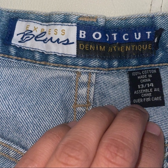 Vintage 90s Cotton Baggy Mid Rise Bootcut Jeans 32 - Picture 8 of 8